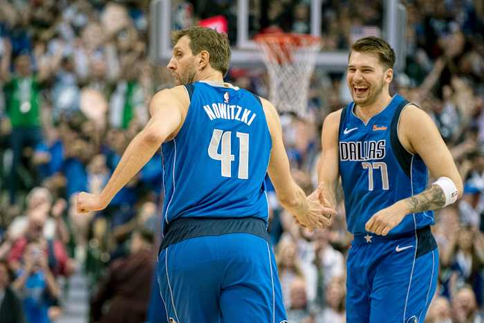 Dirk Nowitzki and Luka Doncic